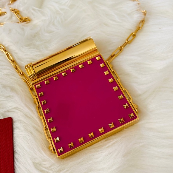 Valentino Minaudiere Mirror Clutch in Fuxia - Picture 5 of 14